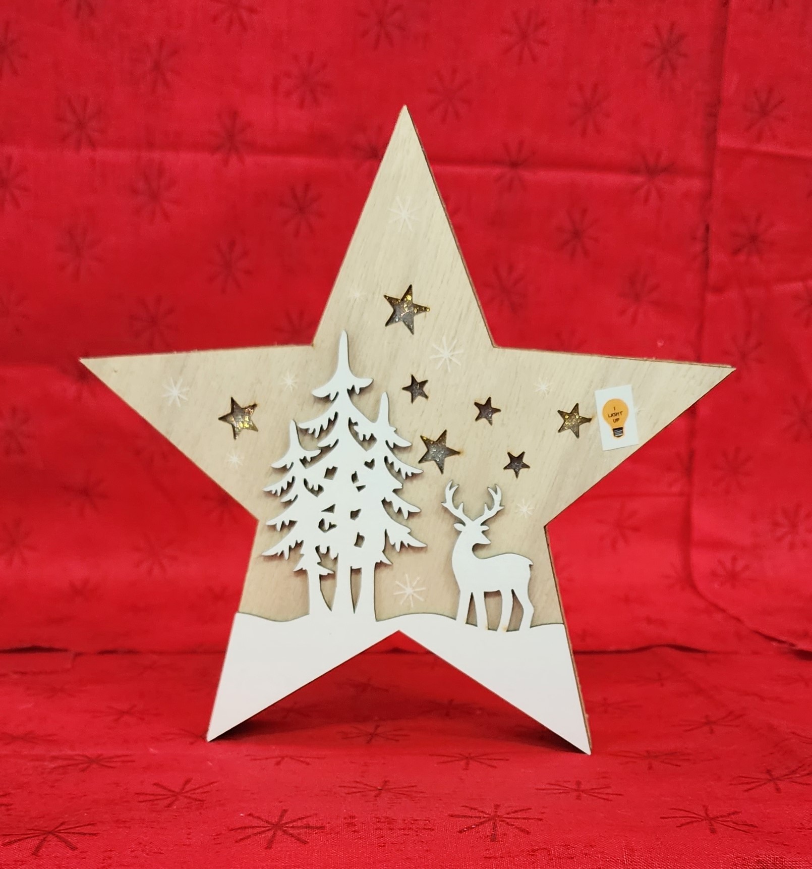 MANTLE DÉCOR LITE UP DEER SCENE 7IN